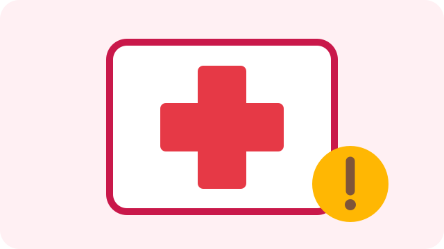 Apteczka i znak ostrzegawczy związane z wypadkiem przy pracy